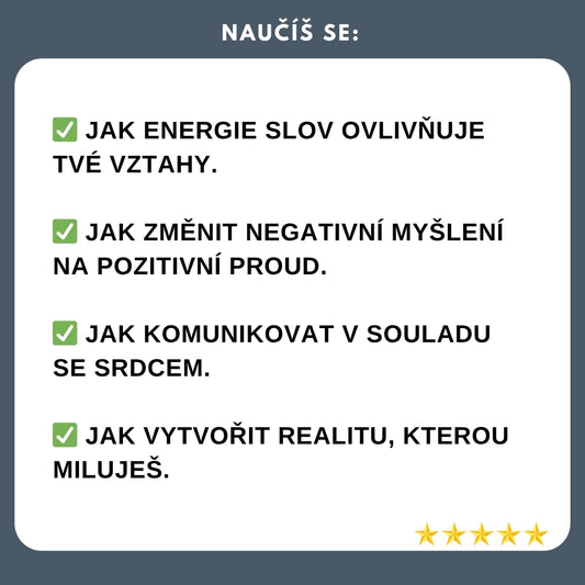 Energie slov! Kniha, která ti změní způsob myšlení – a tvou realitu! + BONUS